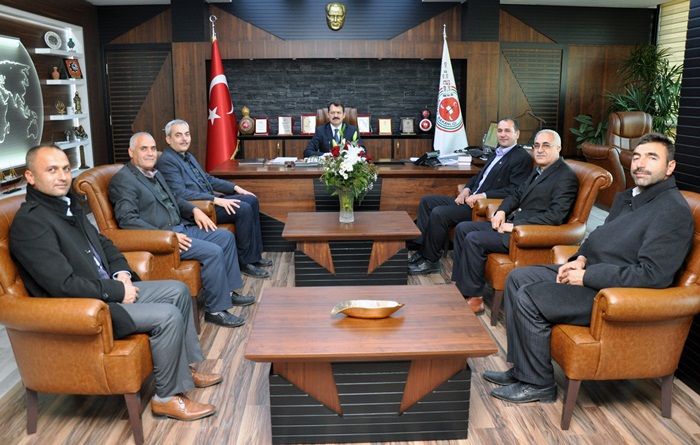 Muhtarlardan yargı mensuplarına destek ziyareti