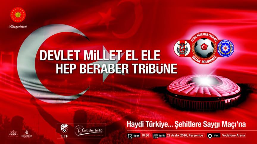 Futbol ailesi 'Şehitlere saygı maçı'nda bir araya gelecek