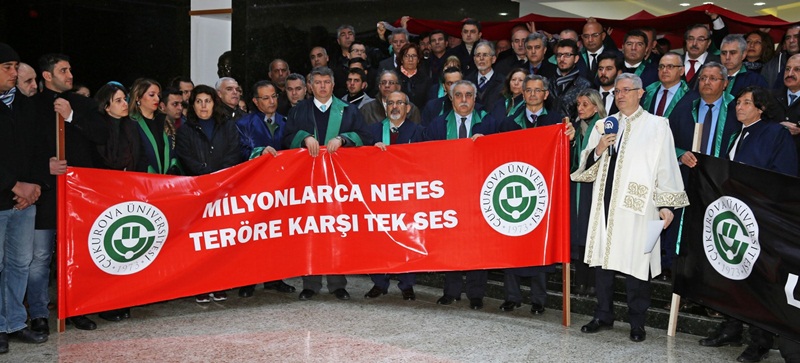 Çukurova Üniversitesi’nden Teröre Hayır Mesajı…