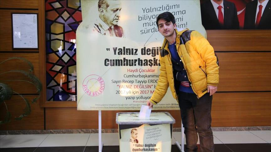 'Yalnız Değilsin Cumhurbaşkanım' mektup kampanyası