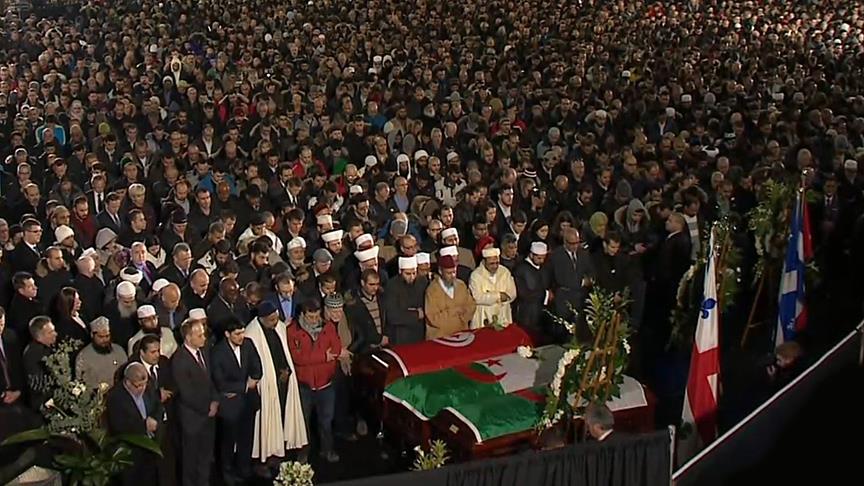 Kanada’daki cami saldırısında yaşamını yitirenlere uğurlama