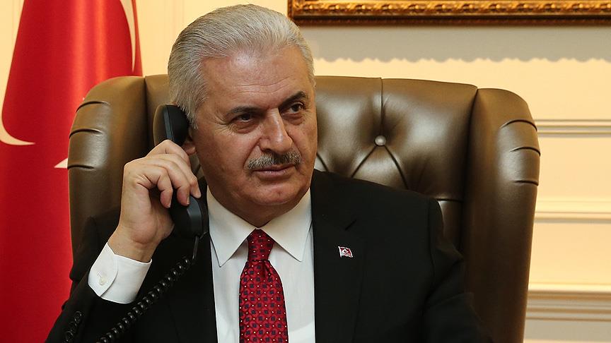 Başbakan Yıldırım'dan kaçırılan üç Türk vatandaşı için telefon