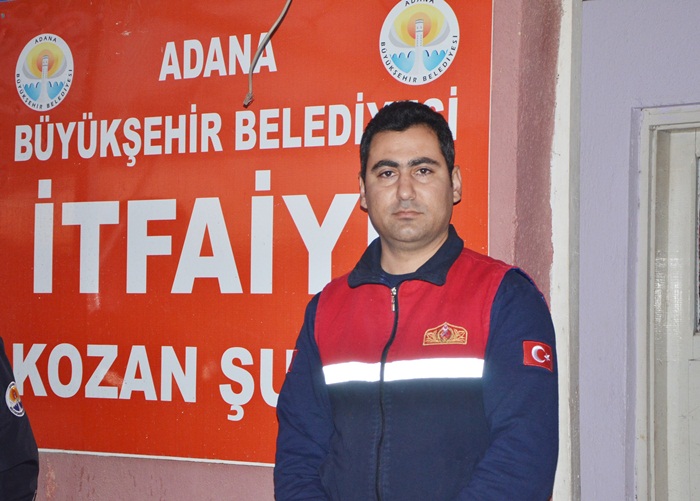 "Kuyu" yu kurtarmanın yöntemi Adanalı itfaiyeciden