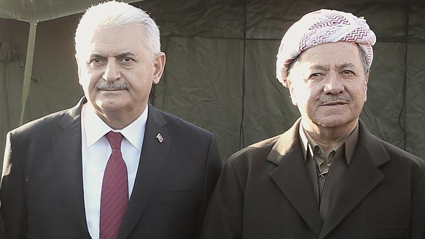 Başbakan Yıldırım, IKBY Başkanı Barzani ile saat 13.30'da bir araya gelecek