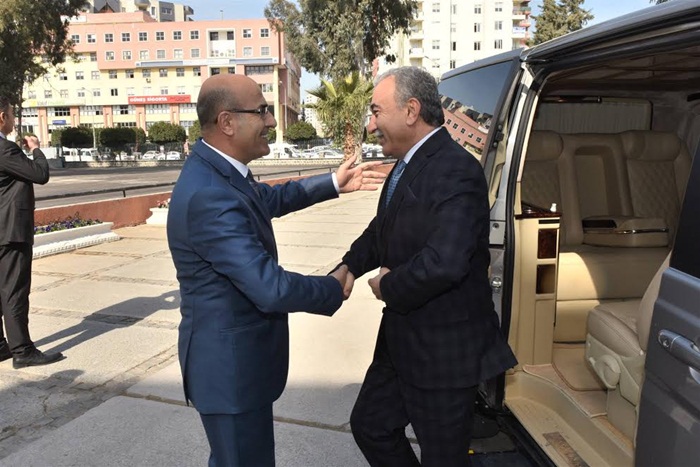 Eski Adana Valisi Mustafa Büyük’ten Vali Mahmut Demirtaş'a Ziyaret