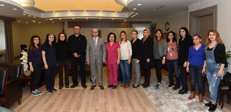 Aşkım Tüfekçi Devlet Hastanesi Çalışanlarından Vali Demirtaş’a “Geçmiş Olsun” Ziyareti