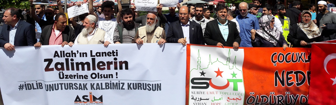 Esed rejiminin kimyasal silah saldırıları Adana’da protesto edildi..