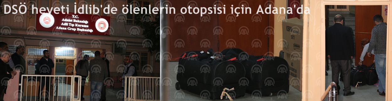 DSÖ heyeti İdlib'de ölenlerin otopsisi için Adana'da