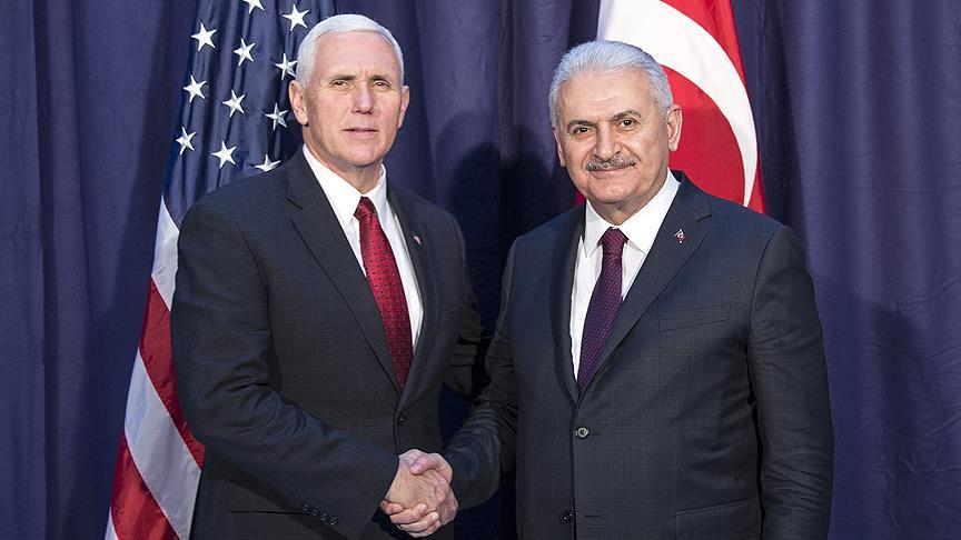 Yıldırım, Pence ile görüşmesinde 'güvenli bölge' konusunu vurguladı..