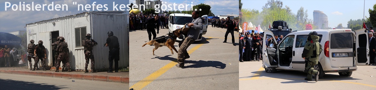 Polislerden "nefes kesen" gösteri