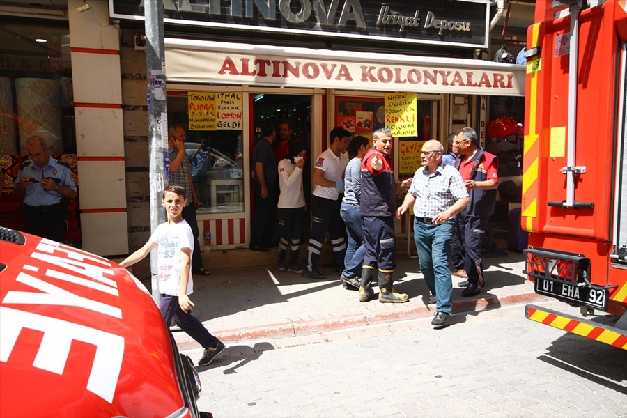 Adana'da kolonya deposunda patlama