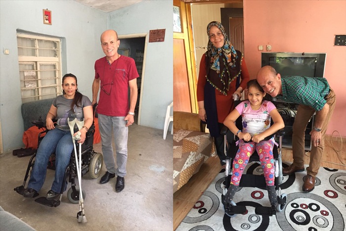 Ceylan ve Busenaz’a akülü tekerlekli sandalye
