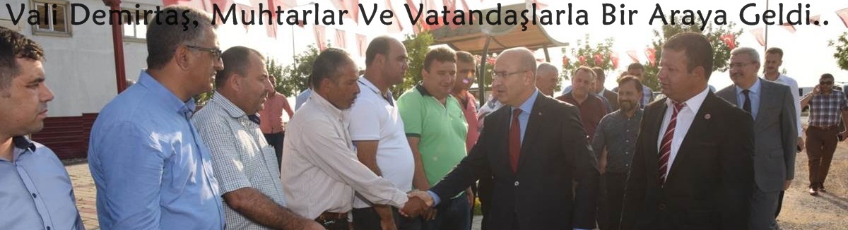 Vali Demirtaş, Muhtarlar Ve Vatandaşlarla Bir Araya Geldi..