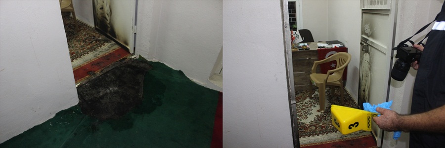 Camide kundaklama girişimi