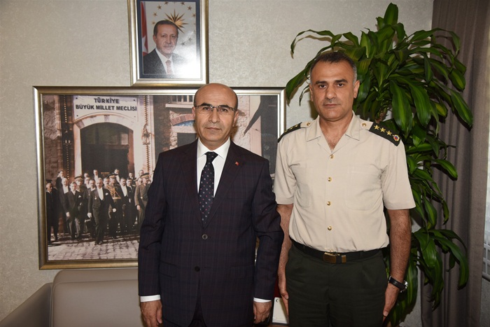 İl Jandarma Komutanı Albay Fatih Yılmaz’dan, Vali Demirtaş’a Veda Ziyareti