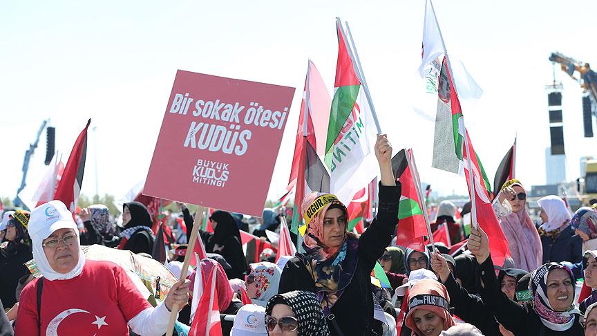 Yenikapı'da 'Büyük Kudüs Mitingi' düzenlendi