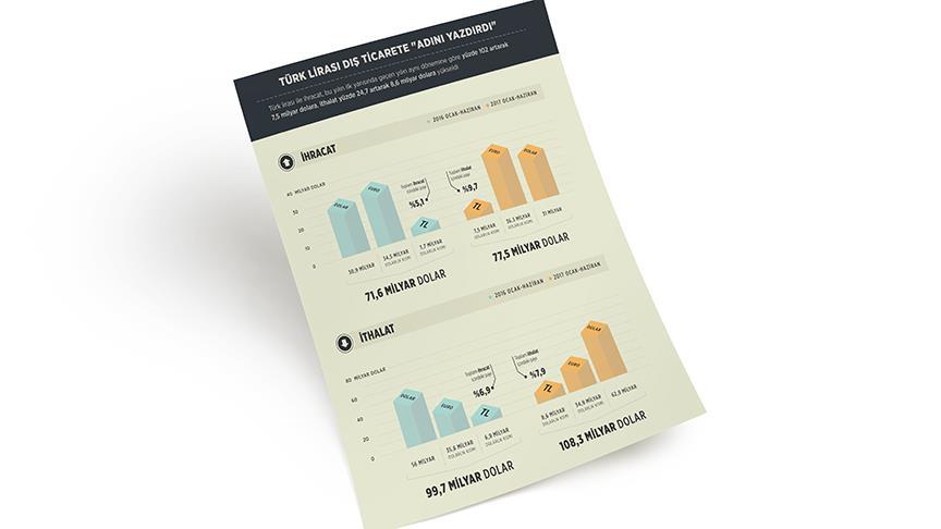 Türk lirası dış ticarete 'adını yazdırdı'