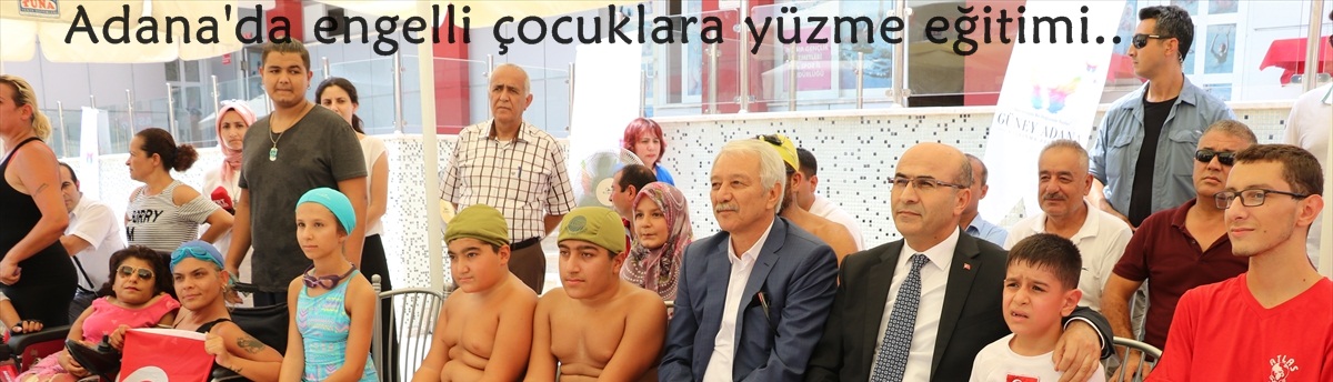 Adana'da engelli çocuklara yüzme eğitimi