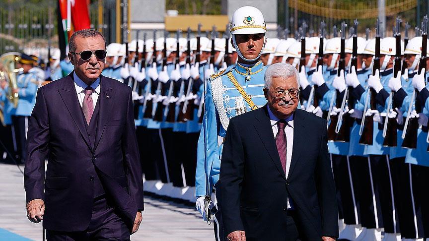 Cumhurbaşkanı Erdoğan Abbas'ı resmi törenle karşıladı