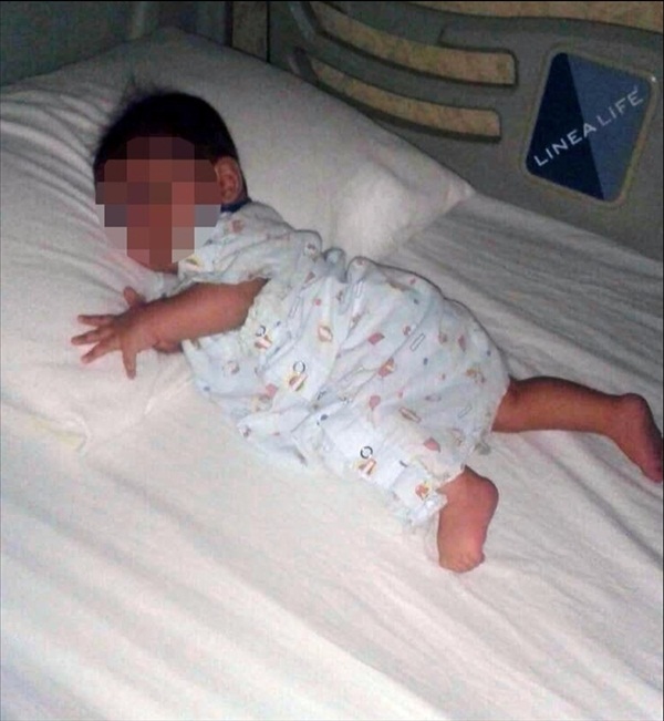 Babanın 1 yaşındaki çocuğunu darbettiği iddiası