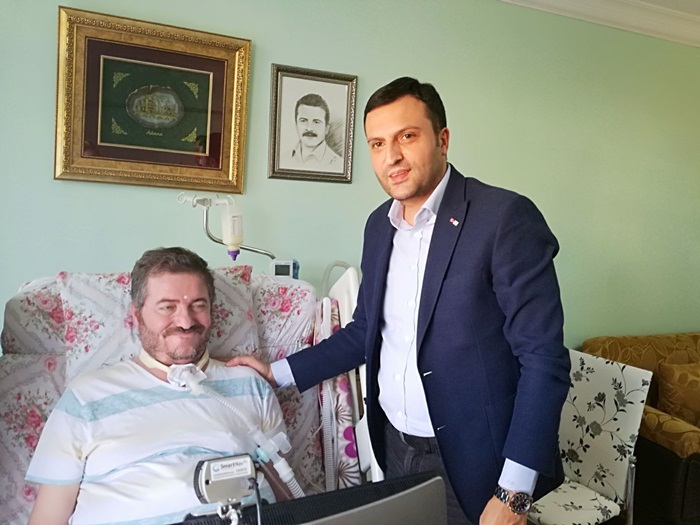 Başbakan'ın kardeşinden ALS hastası Yasin Asma'ya ziyaret 