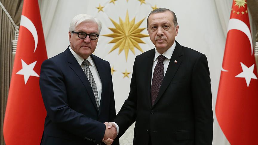 Cumhurbaşkanı Erdoğan, Steinmeier ile Suriye'yi görüştü