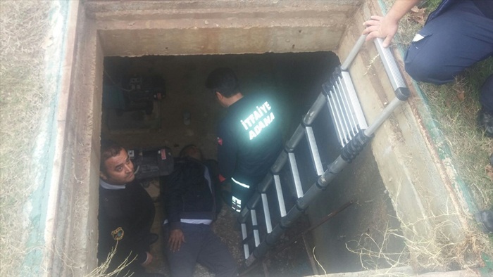 Kuyuya düşen kişi kurtarıldı