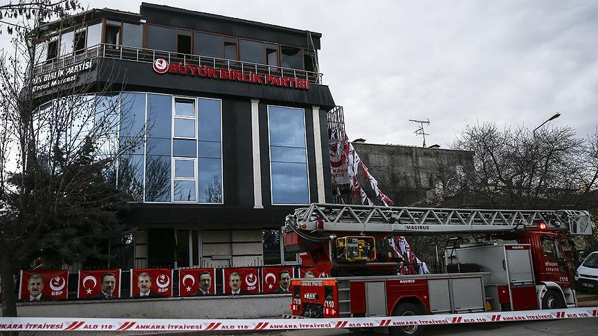 BBP Genel Merkezi'nde yangın