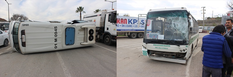 Adana'da trafik kazası: 2 yaralı