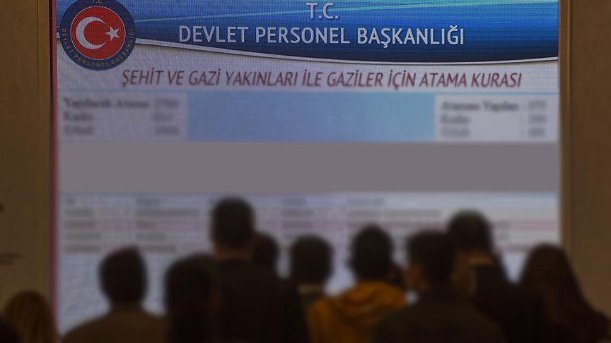 257 şehit yakını, gazi ve gazi yakınına atama