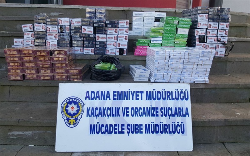 Adana'da kaçak çay ve sigara operasyonu