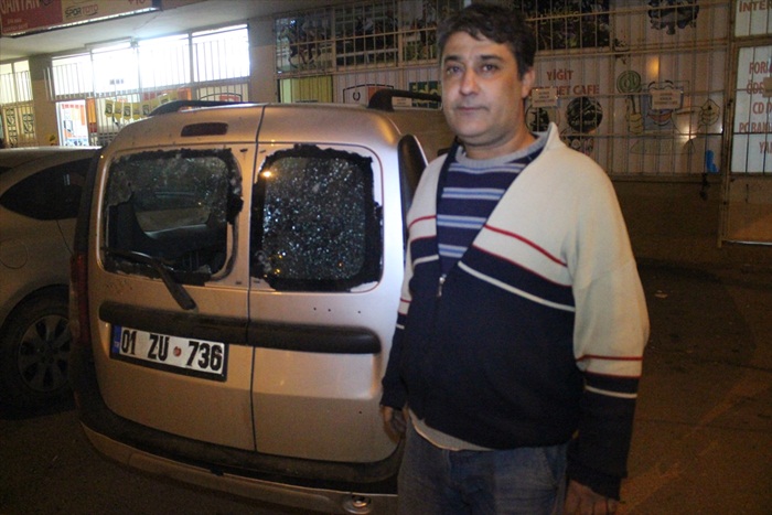 Adana'da araca pompalı tüfekle saldırı