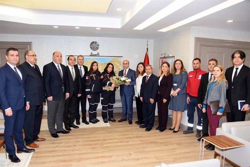 Sivil Savunma Günü Ve Deprem Haftası Etkinlikleri Kapsamında Vali Demirtaş’a Ziyaret