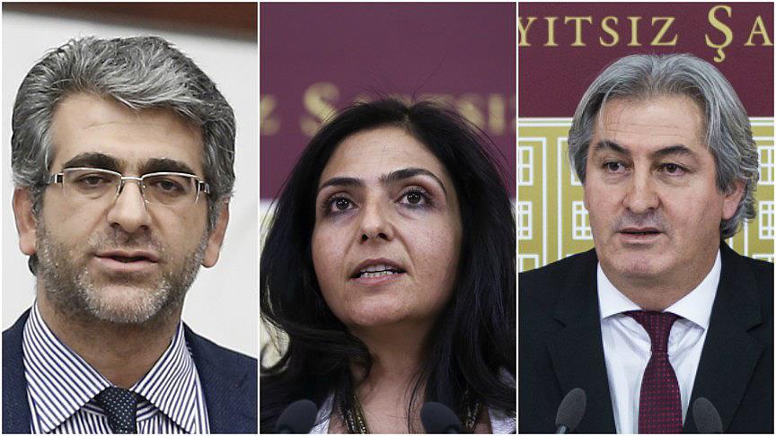 HDP'li üç vekil hakkında fezleke düzenlendi