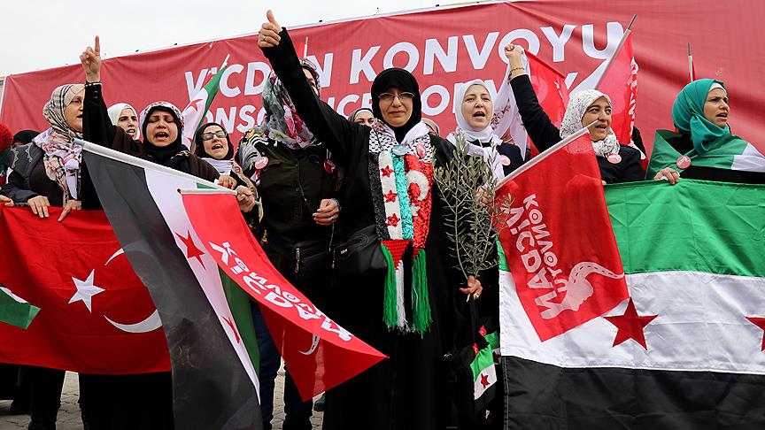 'Vicdan Konvoyu' Hatay'a ulaştı