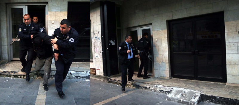 Adana'da bankaya giren şüpheli yakalandı