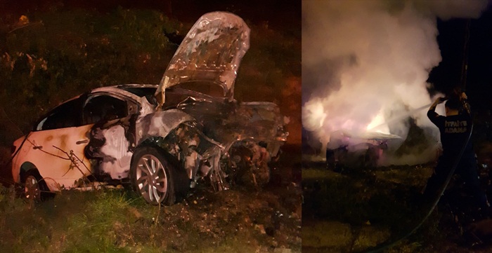 Adana'da otomobil şarampole devrildi: 2 ölü