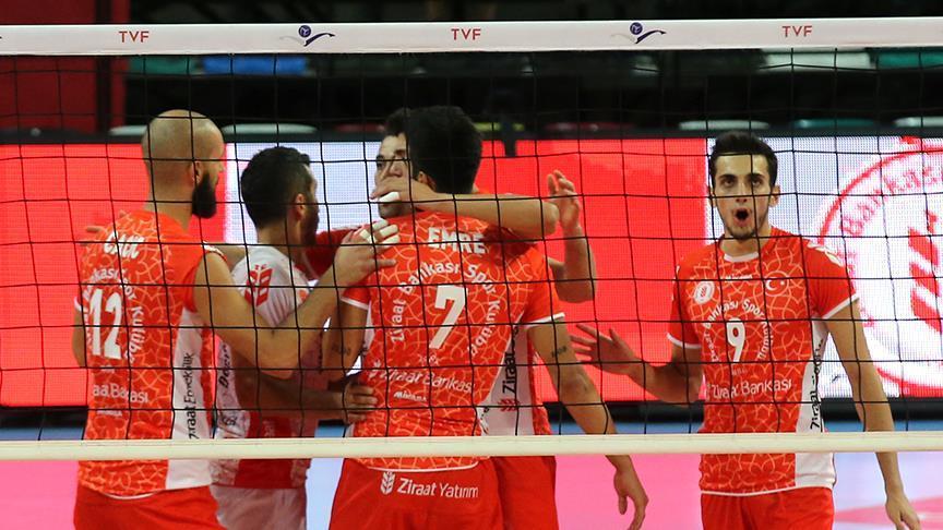 Voleybol Erkekler CEV Kupası'nda Ziraat Bankası, finale yükselmeyi garantiledi