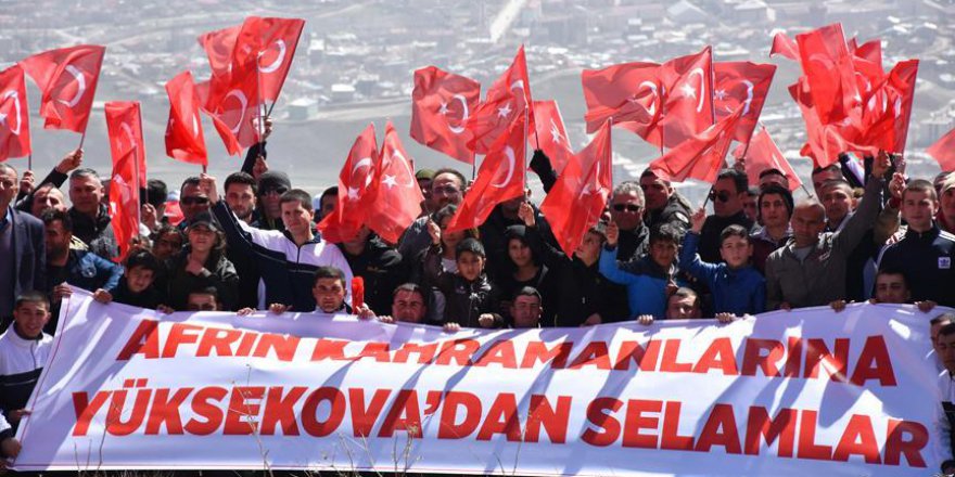 Hakkari'de Zeytin Dalı Harekatı'na destek yürüyüşü