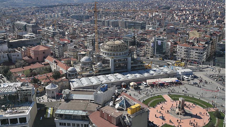 Taksim'e yapılan caminin yüzde 90'ı tamamlandı