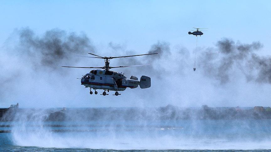 Rusya'da askeri helikopter düştü