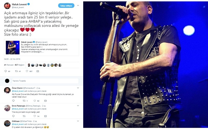 Haluk Levent yeleğini 25 bin liraya sattı  