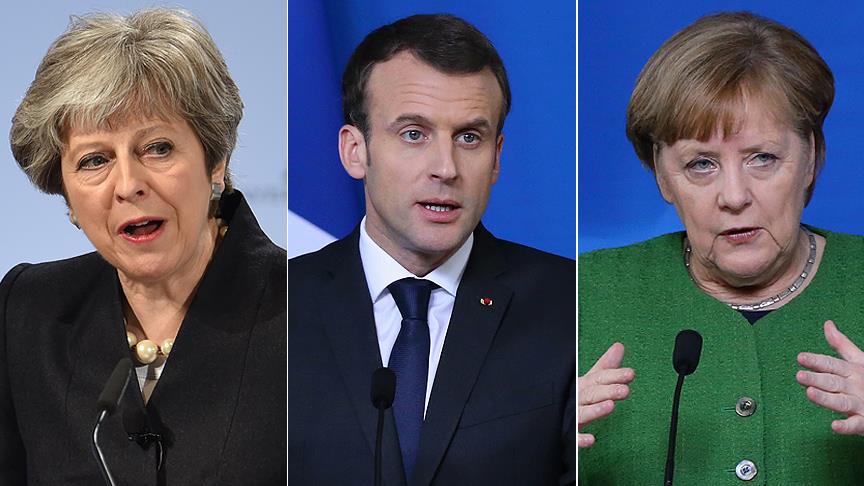 May, Macron ve Merkel İran'ı görüştü