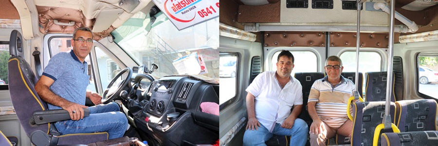 Dolmuşun arka koltuklarını su borusuyla soğutuyor  