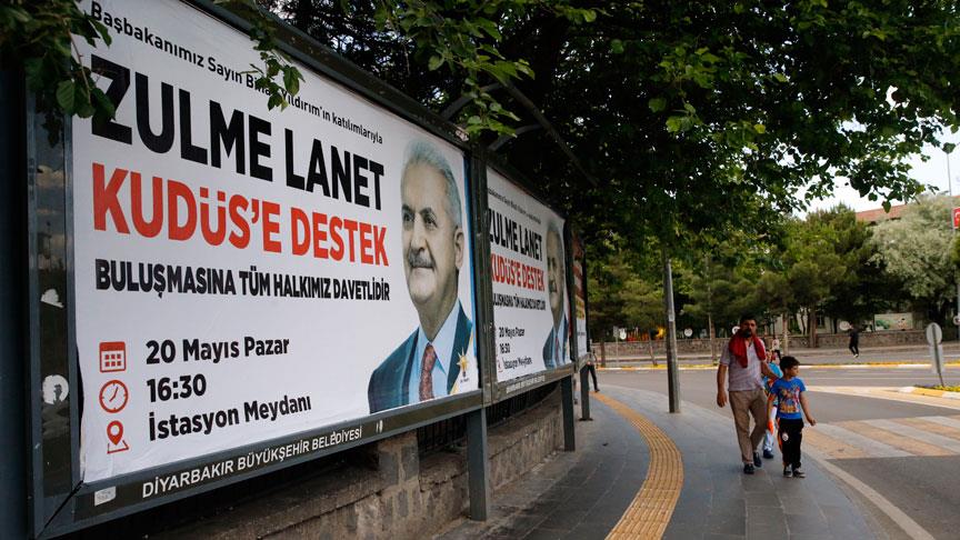 'Zulme Lanet Kudüs'e Destek' mitinginin hazırlıkları tamamlandı