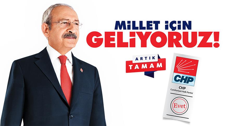 CHP 'Millet İçin Geliyoruz' diyecek