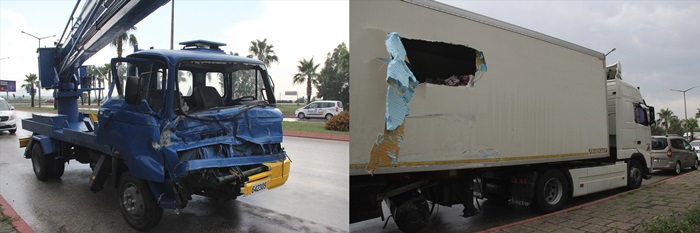 Adana'da askeri araç tırla çarpıştı: 2 yaralı