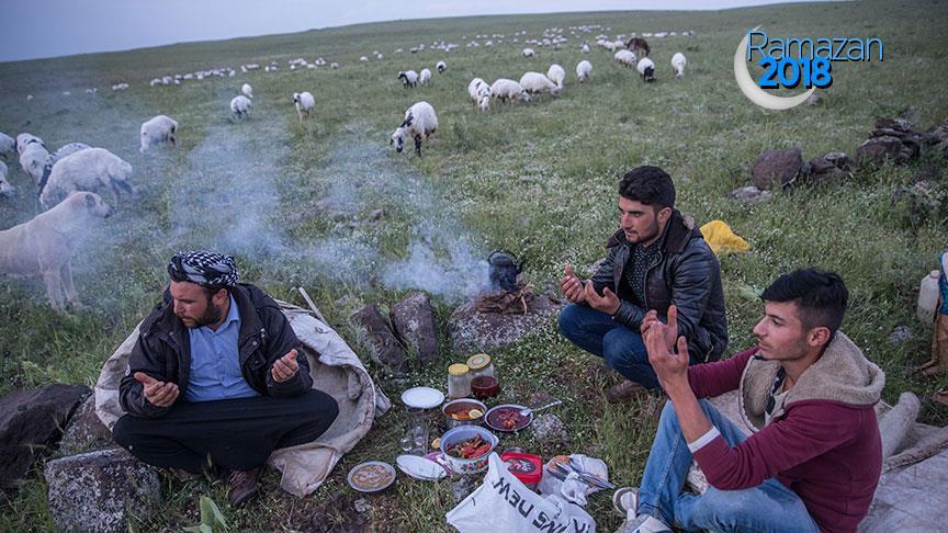 Çobanların iftarı da sahuru da merada