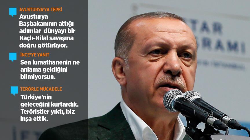 Cumhurbaşkanı Erdoğan'dan Avusturya'ya tepki