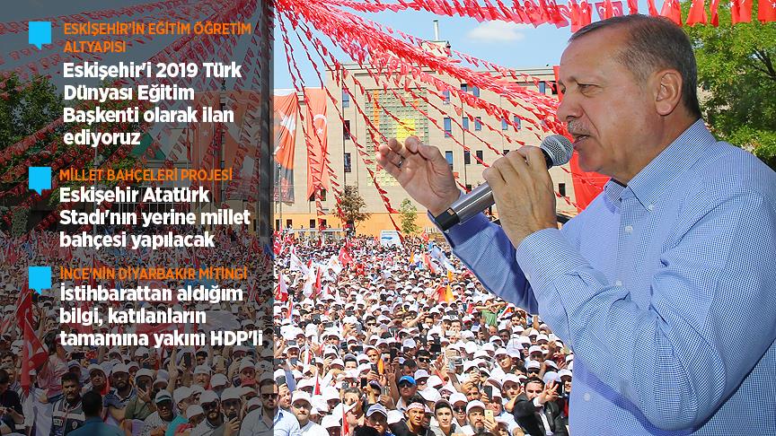 Erdoğan: İnce'nin Diyarbakır mitingine katılanların tamamına yakını HDP'li